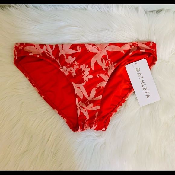 NWT Athleta Clean Medium Printed Floral Bikini Bottoms! 🏝 - Picture 5 of 5